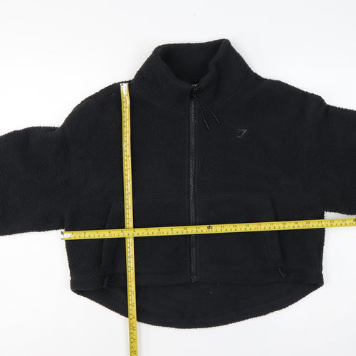 Gymshark Women’s Black XS Oversized Teddy Fleece Full Zip Jacket