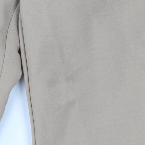 Marks & Spencer Women Beige Size 22 Regular Tapered Smart Trousers