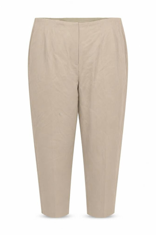 Marks & Spencer Women Beige Size 22 Regular Tapered Smart Trousers
