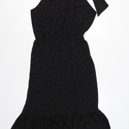Apricot Women Black UK 12 Star Halter Mermaid Long Ruffle Dress
