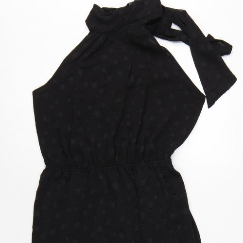 Apricot Women Black UK 12 Star Halter Mermaid Long Ruffle Dress