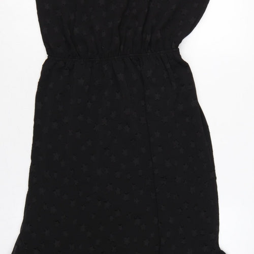 Apricot Women Black UK 12 Star Halter Mermaid Long Ruffle Dress