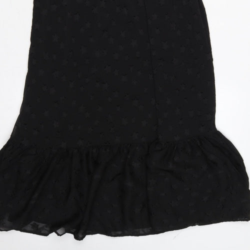 Apricot Women Black UK 12 Star Halter Mermaid Long Ruffle Dress
