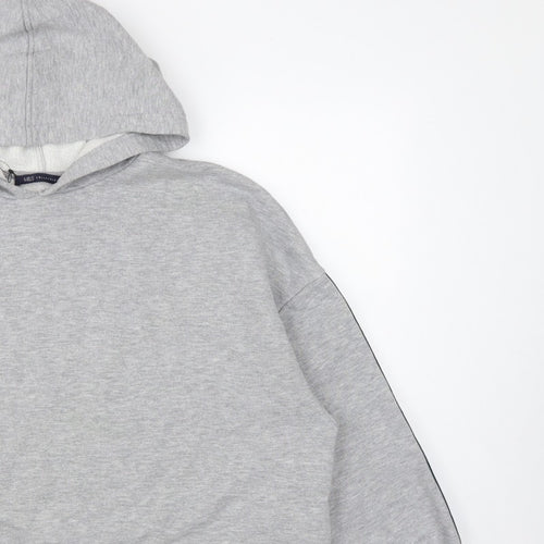 Marks and Spencer Women's Grey UK 14 Hooded Pullover Sweatshirt Stripe