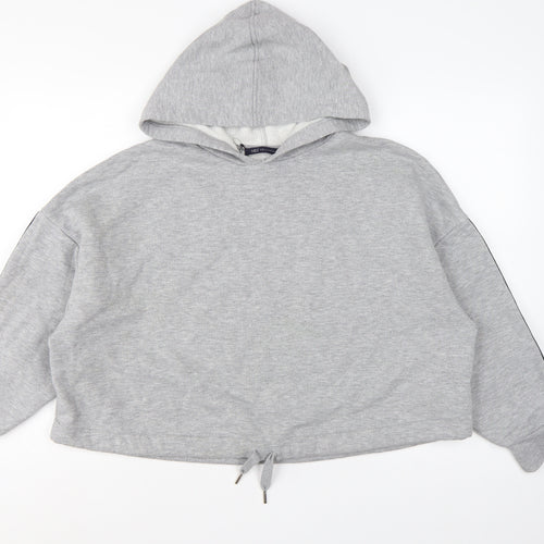 Marks and Spencer Women's Grey UK 14 Hooded Pullover Sweatshirt Stripe