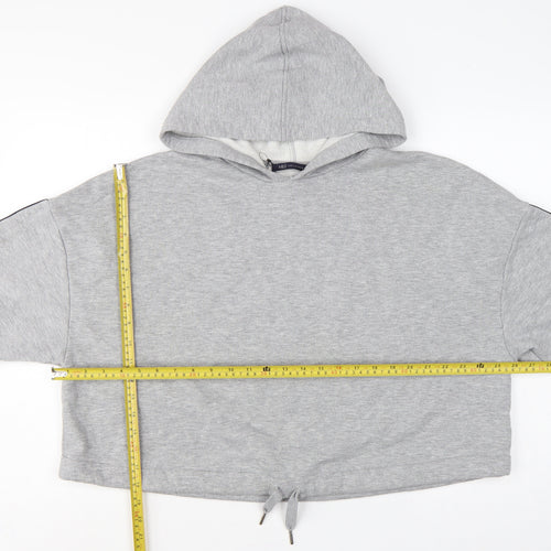 Marks and Spencer Women's Grey UK 14 Hooded Pullover Sweatshirt Stripe
