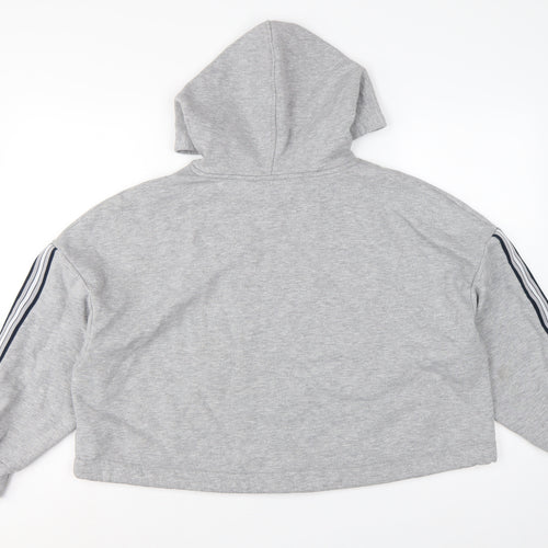 Marks and Spencer Women's Grey UK 14 Hooded Pullover Sweatshirt Stripe