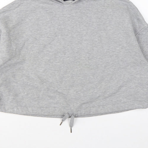 Marks and Spencer Women's Grey UK 14 Hooded Pullover Sweatshirt Stripe
