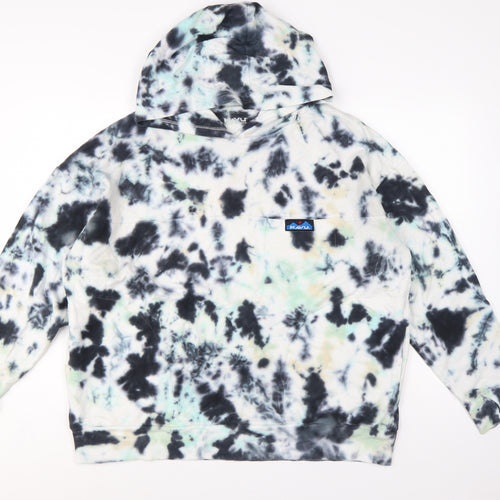 KAVU Men’s Multicoloured XL Tie Dye Pullover Hoodie Logo Pocket