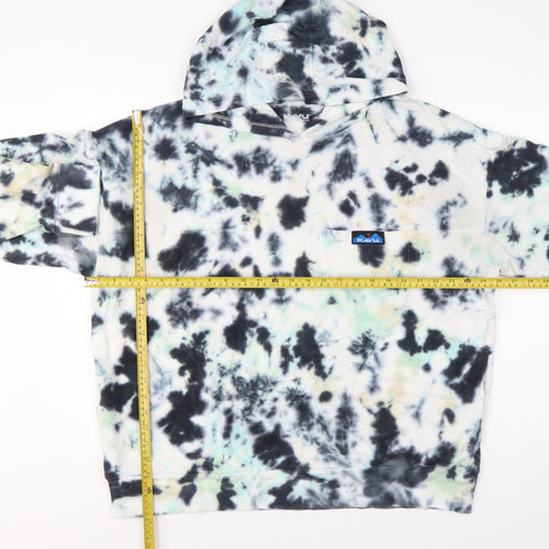 KAVU Men’s Multicoloured XL Tie Dye Pullover Hoodie Logo Pocket