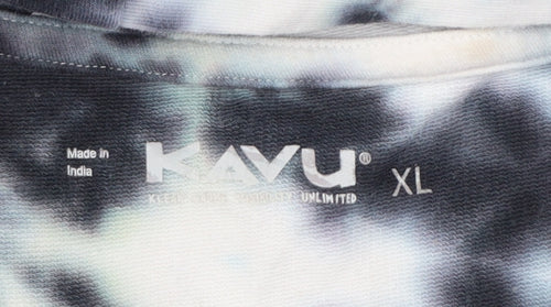 KAVU Men’s Multicoloured XL Tie Dye Pullover Hoodie Logo Pocket