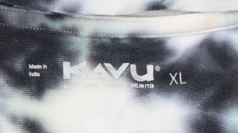KAVU Men’s Multicoloured XL Tie Dye Pullover Hoodie Logo Pocket