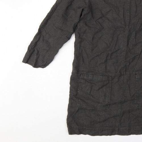Seasalt Cornwall Women’s Black Size 10 Ramie Cotton Shift Tunic Dress