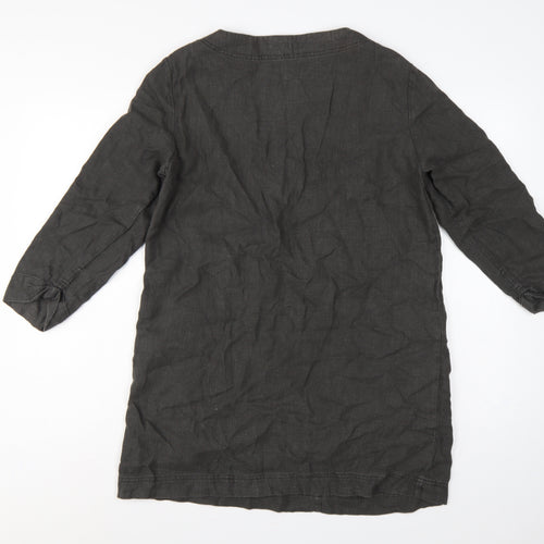 Seasalt Cornwall Women’s Black Size 10 Ramie Cotton Shift Tunic Dress