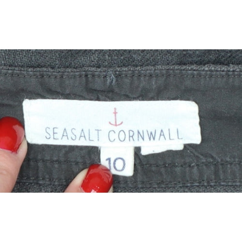 Seasalt Cornwall Women’s Black Size 10 Ramie Cotton Shift Tunic Dress