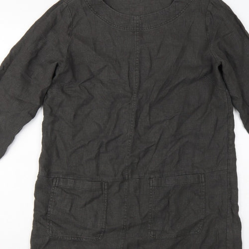 Seasalt Cornwall Women’s Black Size 10 Ramie Cotton Shift Tunic Dress