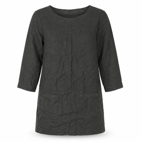 Seasalt Cornwall Women’s Black Size 10 Ramie Cotton Shift Tunic Dress