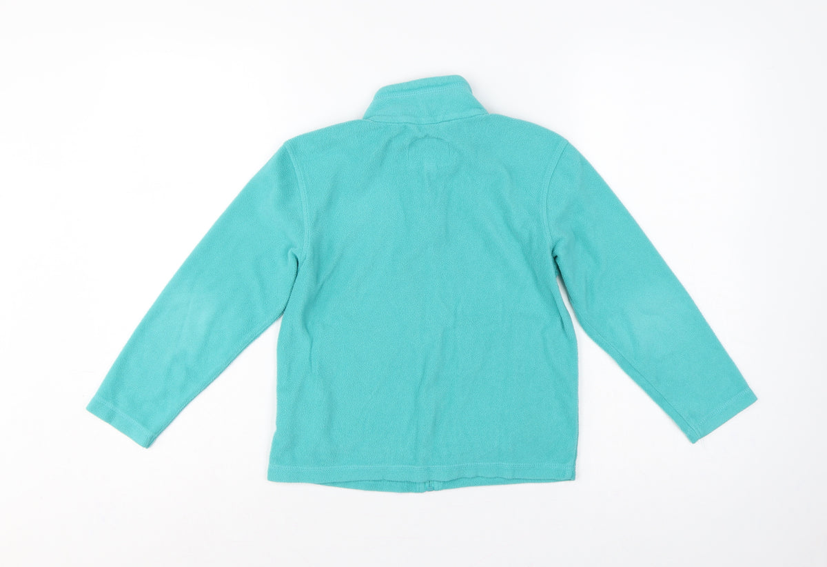 Regatta Girls Green 7-8 Years Full Zip Fleece Sweatshirt Pockets