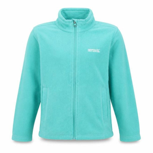 Regatta Girls Green 7-8 Years Full Zip Fleece Sweatshirt Pockets