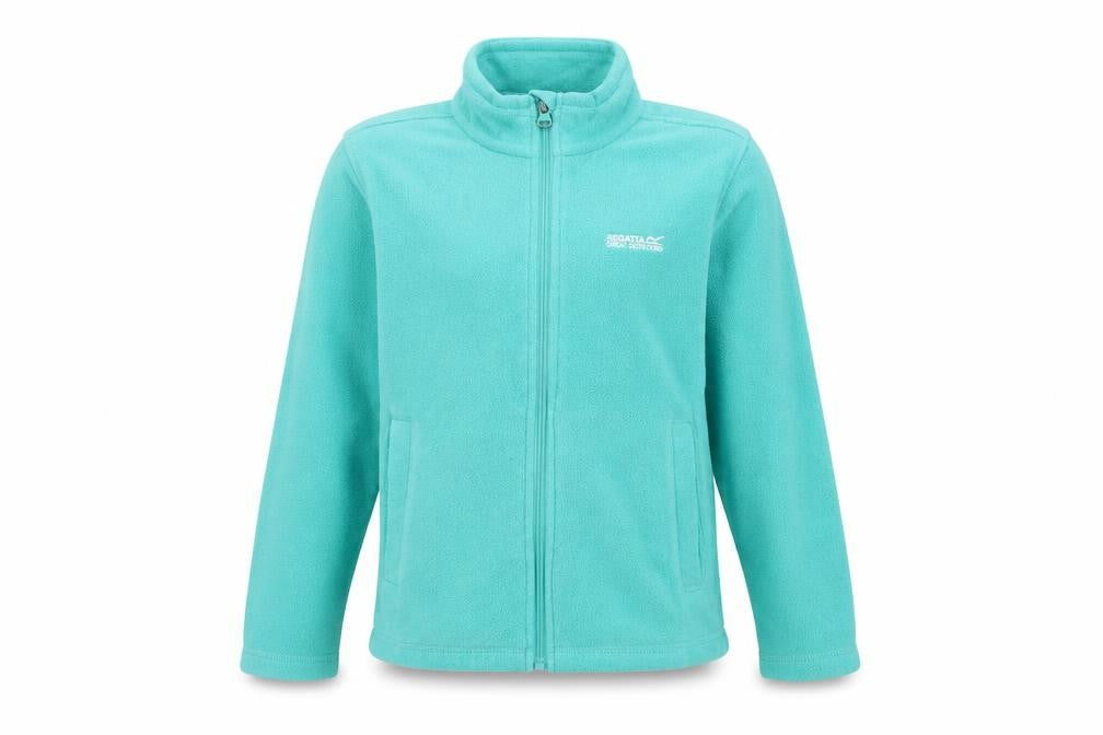 Regatta Girls Green 7-8 Years Full Zip Fleece Sweatshirt Pockets