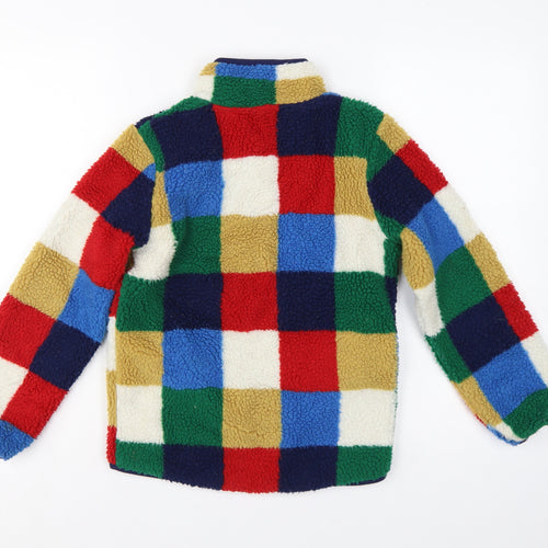 Mini Boden Girls Multicoloured 8-9 Years Patchwork Fleece Zip Jacket