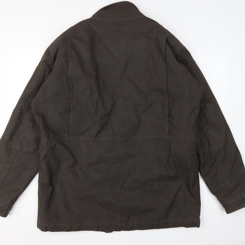 Wolsey Men Brown L Military Jacket Cotton Insulated Utility Coat