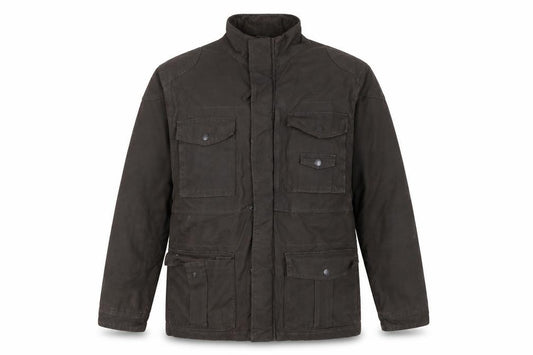 Wolsey Men Brown L Military Jacket Cotton Insulated Utility Coat