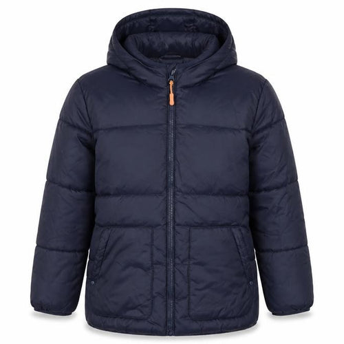 Mango Girls Navy Blue 11-12 Years Hooded Padded Puffer Jacket