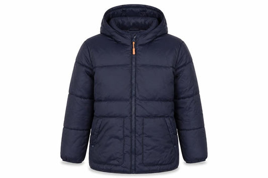 Mango Girls Navy Blue 11-12 Years Hooded Padded Puffer Jacket