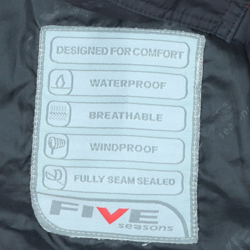 Five Seasons Men's Red Black S Waterproof Windbreaker Hooded Jacket