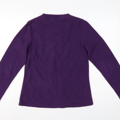 Peter Storm Women’s Purple Size 8 Fleece Pullover Sweatshirt Logo