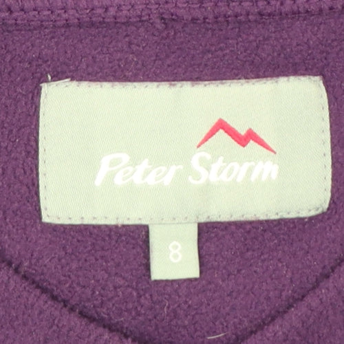 Peter Storm Women’s Purple Size 8 Fleece Pullover Sweatshirt Logo