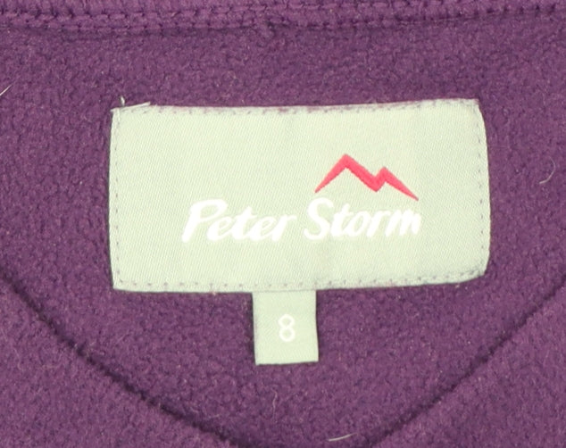 Peter Storm Women’s Purple Size 8 Fleece Pullover Sweatshirt Logo