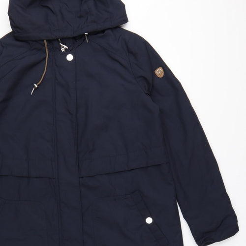 Gerry Weber Women’s Blue UK 14 Water Resistant Hooded Parka Coat