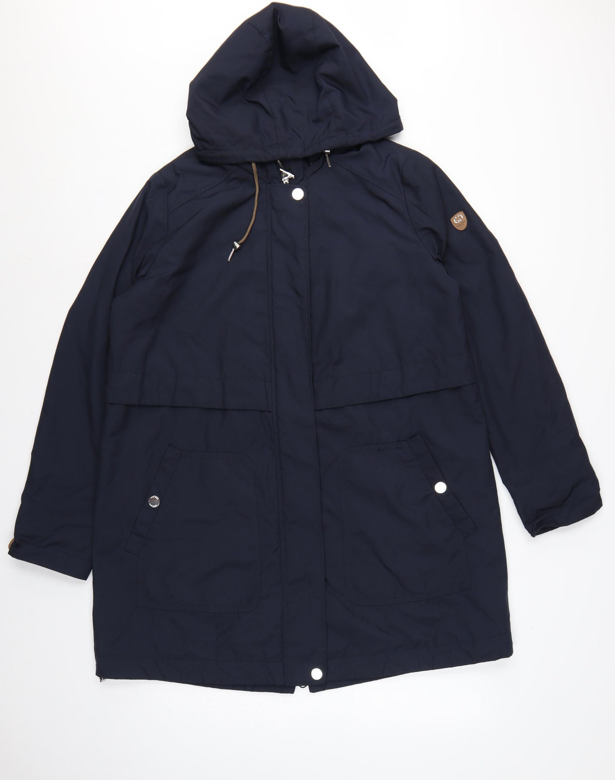 Gerry Weber Women’s Blue UK 14 Water Resistant Hooded Parka Coat