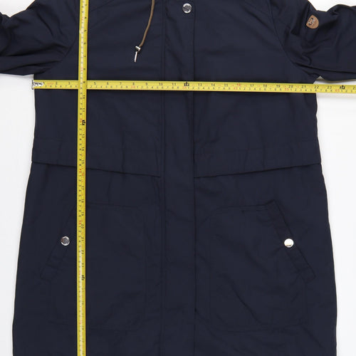 Gerry Weber Women’s Blue UK 14 Water Resistant Hooded Parka Coat