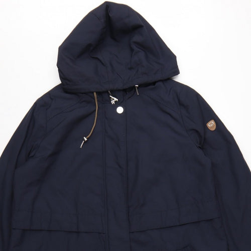 Gerry Weber Women’s Blue UK 14 Water Resistant Hooded Parka Coat