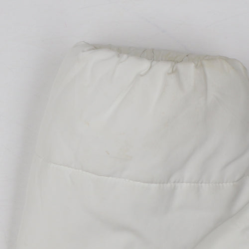 Marks and Spencer Women White L Puffer Jacket Quilted Full Zip