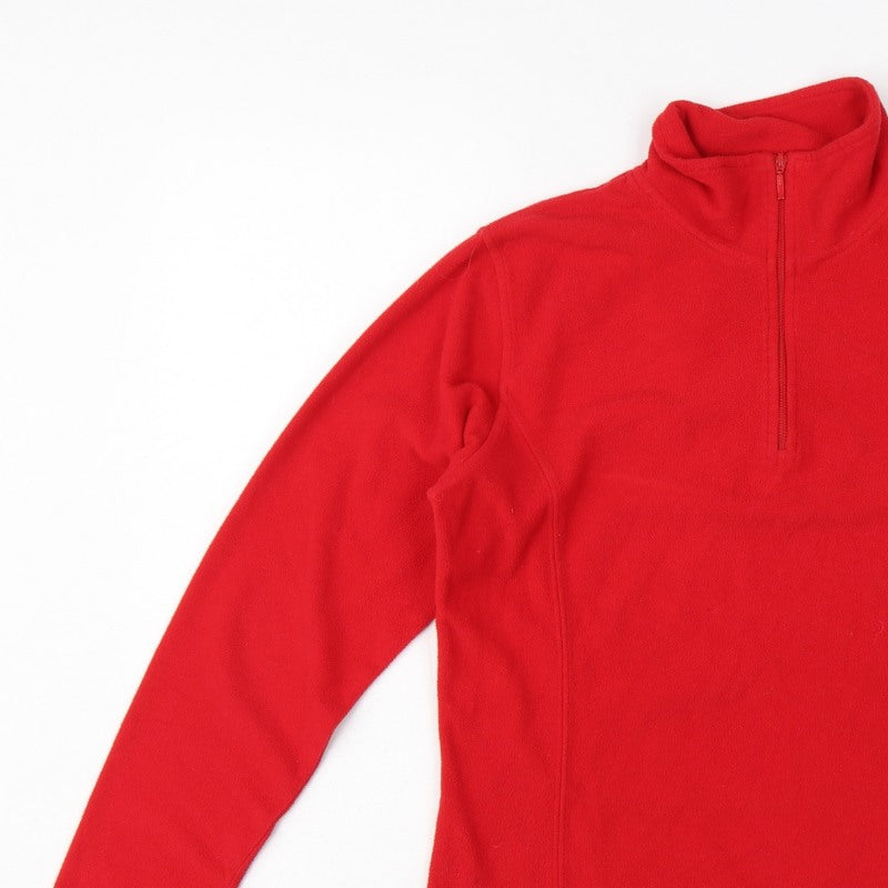 Additional view of Redec Women’s Red, size UK 10, Fleece 1/4 Zip Pullover Sweatshirt