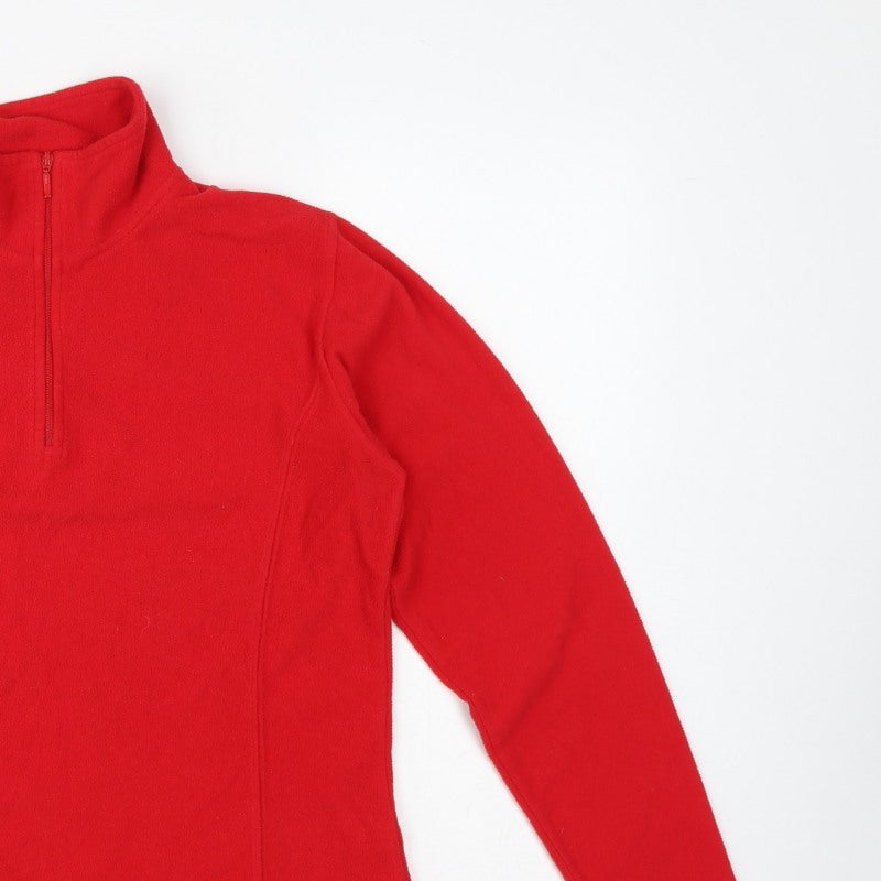 Additional view of Redec Women’s Red, size UK 10, Fleece 1/4 Zip Pullover Sweatshirt