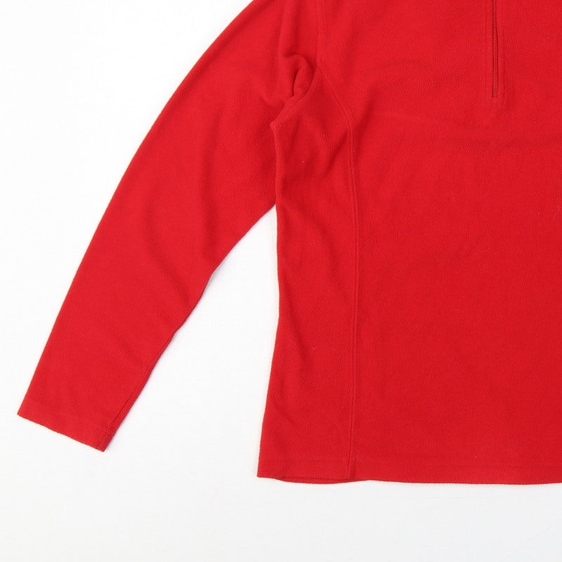 Additional view of Redec Women’s Red, size UK 10, Fleece 1/4 Zip Pullover Sweatshirt
