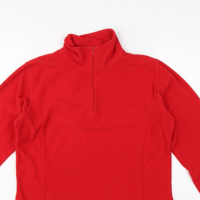Additional view of Redec Women’s Red, size UK 10, Fleece 1/4 Zip Pullover Sweatshirt