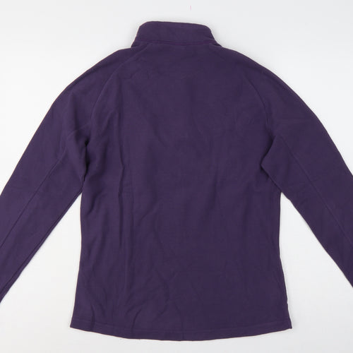 Quechua Women's Purple UK 12 1/4 Zip Fleece Pullover Sweatshirt