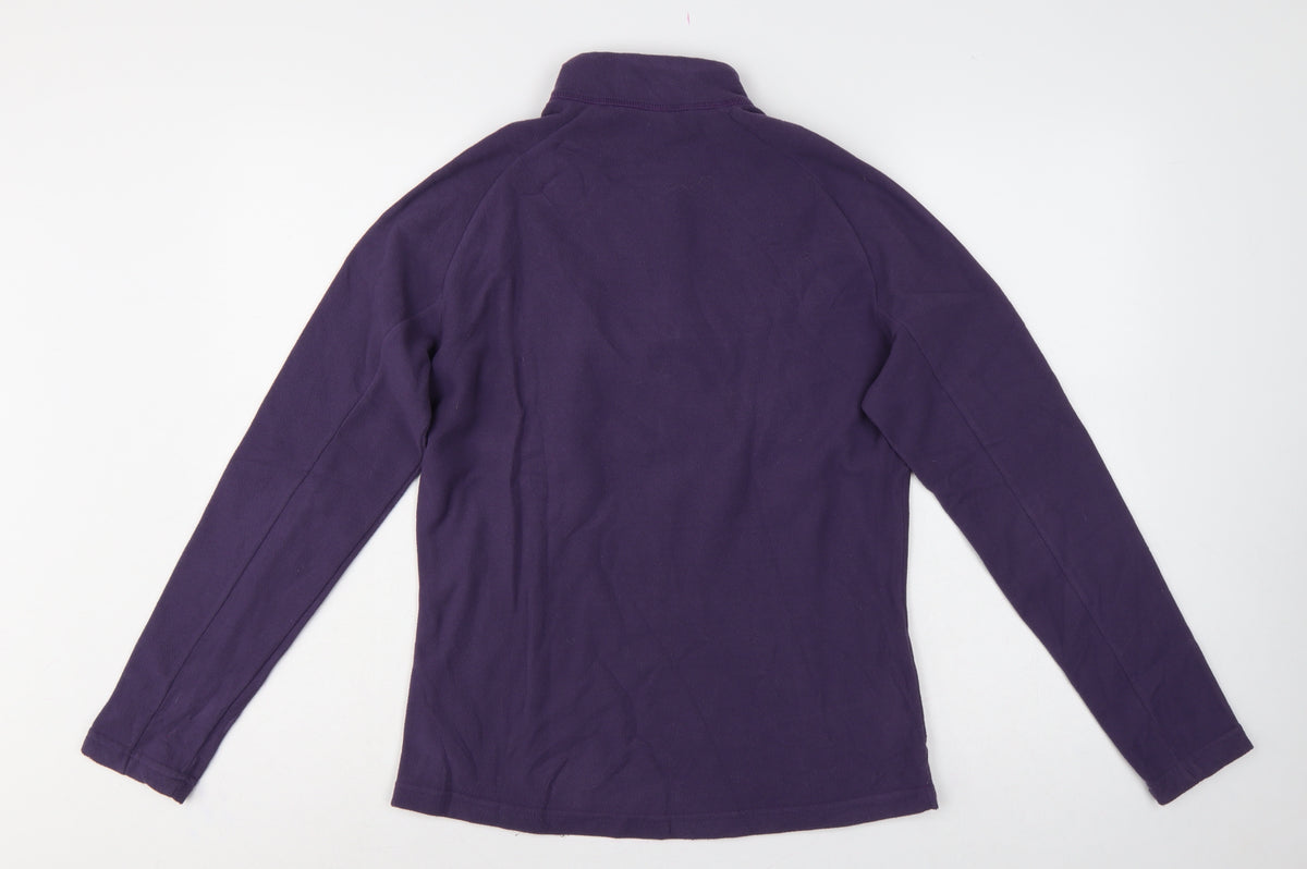 Quechua Women's Purple UK 12 1/4 Zip Fleece Pullover Sweatshirt