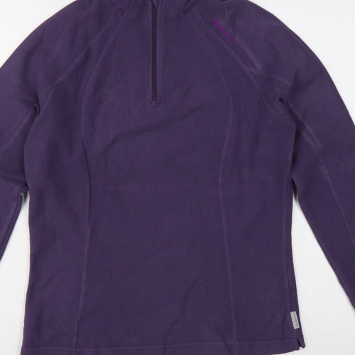 Quechua Women's Purple UK 12 1/4 Zip Fleece Pullover Sweatshirt