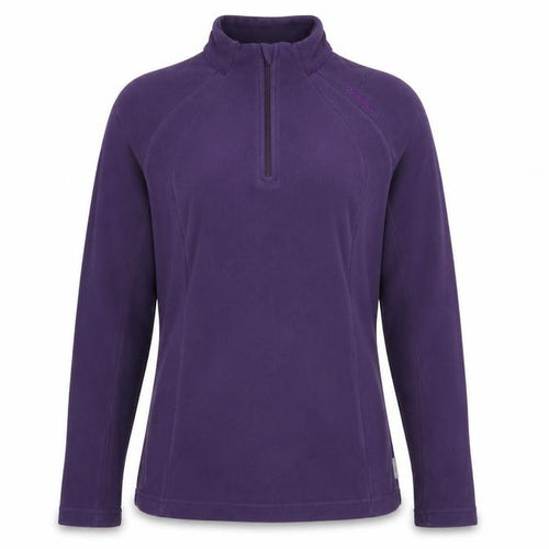 Quechua Women's Purple UK 12 1/4 Zip Fleece Pullover Sweatshirt