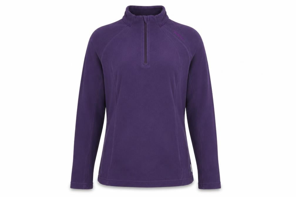 Quechua Women's Purple UK 12 1/4 Zip Fleece Pullover Sweatshirt