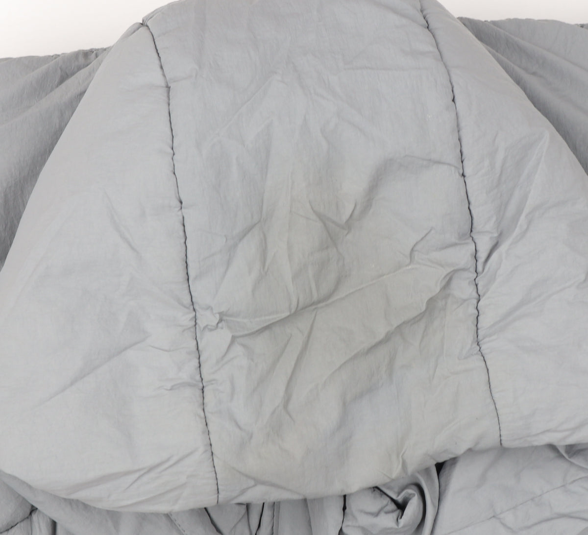 Zara Women Grey S Hooded Puffer Jacket Short Quilted Zip Pockets