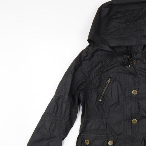 Marks & Spencer Women’s Black UK 12 Hooded Cotton Parka Jacket