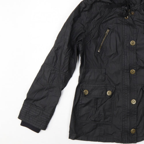 Marks & Spencer Women’s Black UK 12 Hooded Cotton Parka Jacket